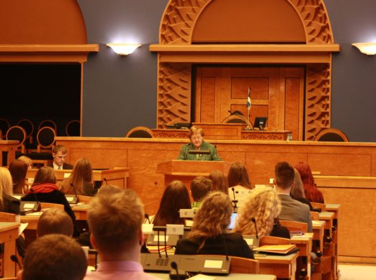 Riigikogu esimees Ene Ergma esineb avasõnavõtuga